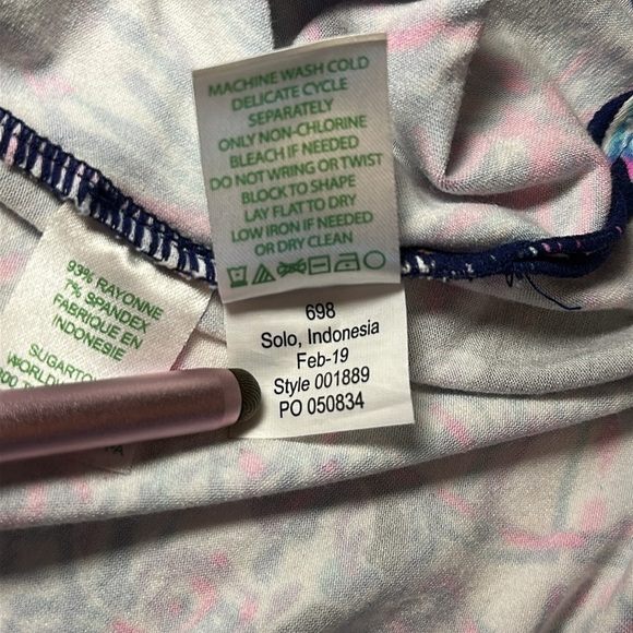 LILLY PULITZER Malin Midi V-Neck Dress SHELLS BELLS Deep Sea Navy Women’s XS - Picture 11 of 14